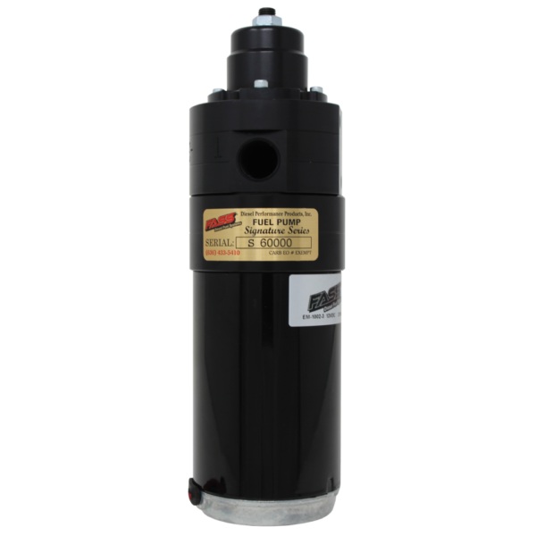 A black cylinder with a label on it.