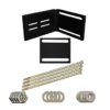 A set of different types of metal parts.