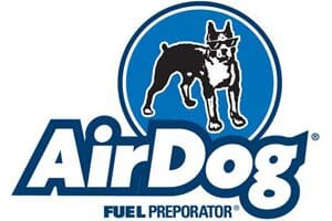 A logo of an air dog