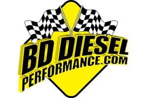 A yellow and black logo for bd diesel performance.