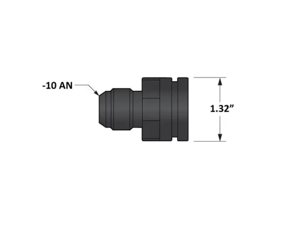 Adapter Fitting -10AN Male to 1.325 Inch Bore Fleece Performance