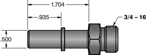 1/2 Inch Quick Connect to 3/4 Inch-16 O-ring (-8 AN) Fleece Performance