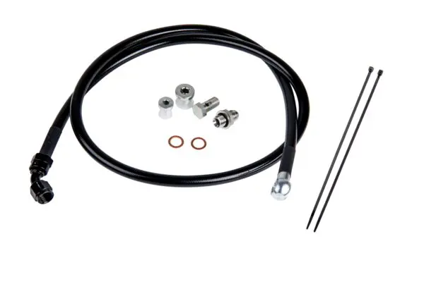 Remote Turbo Oil Feed Line Kit for 6.6L Duramax Turbochargers 2001-2016 GM 2500/3500 Fleece Performance