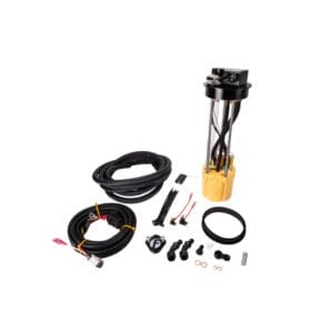 A picture of the contents of a car air pump.