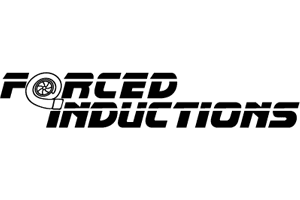 A black and white logo of forced induction