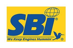 A yellow and blue logo for sbi.