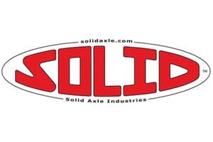 A red logo for solid axle industries