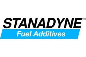 A blue and white logo of tanadyne