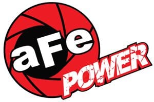 A red and black logo for safe power