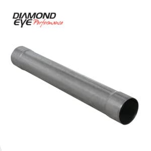 Steel exhaust pipe with Diamond Eye logo.