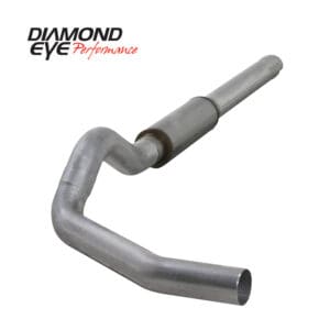 Performance exhaust pipe with curved design.
