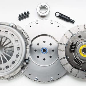 Car clutch kit components on display.