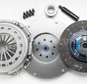 Clutch kit components on white background.