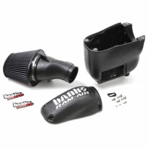 Cold air intake kit with accessories.