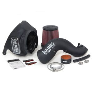 Air intake kit with filter and accessories.