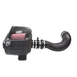 Cold air intake system with filter.