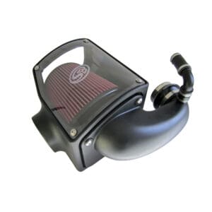 Car air intake system with filter.