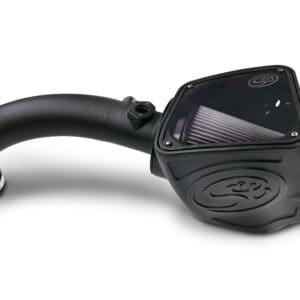 Cold air intake system with filter box.