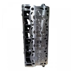Engine cylinder head with visible valves.
