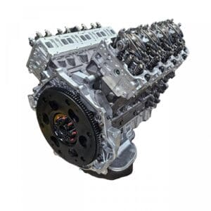 V8 engine with exposed cylinder heads.