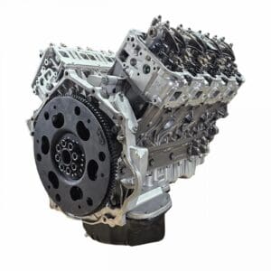 V8 engine block with visible components.