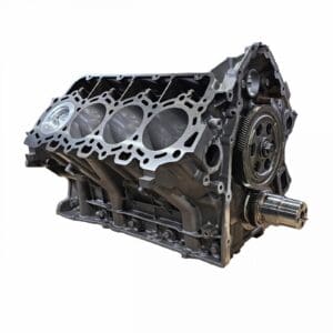 Engine block with visible cylinder bores.