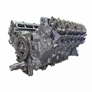 Car engine block with visible gears.