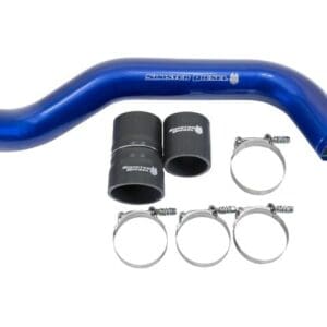 Blue automotive hose kit with clamps.