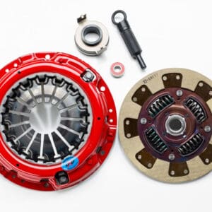 Car clutch kit with various components displayed.