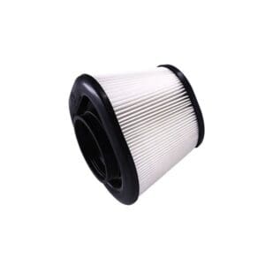 Conical air filter with black edges.