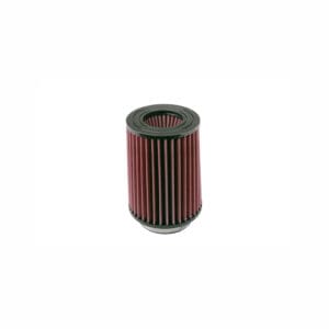 Red and black cylindrical air filter.