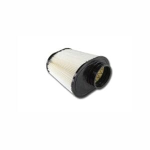 Air filter with black and white design.