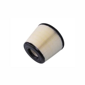 Air filter with pleated paper design.