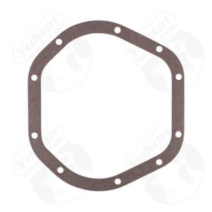 Axle differential gasket with bolt holes.