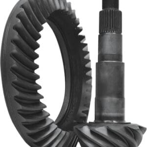 Spiral bevel gear and pinion set.