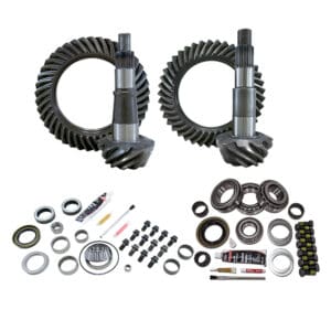 Differential gear set and installation components.